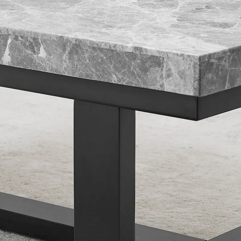 Steve Silver Ludlow Gray Marble Console Table