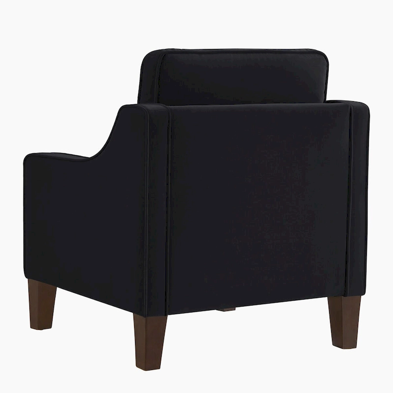 Armchair,Living Room Single Seat Sofa Chair with Wooden Legs,Upholstered Velvet Accent Chair