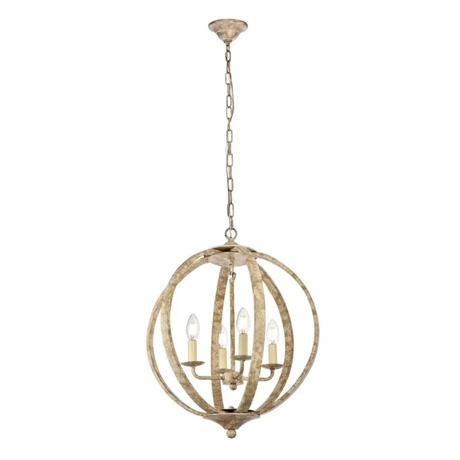 Elegant Lighting Marlow 4 Light 18  Wide Taper Candle Pendant