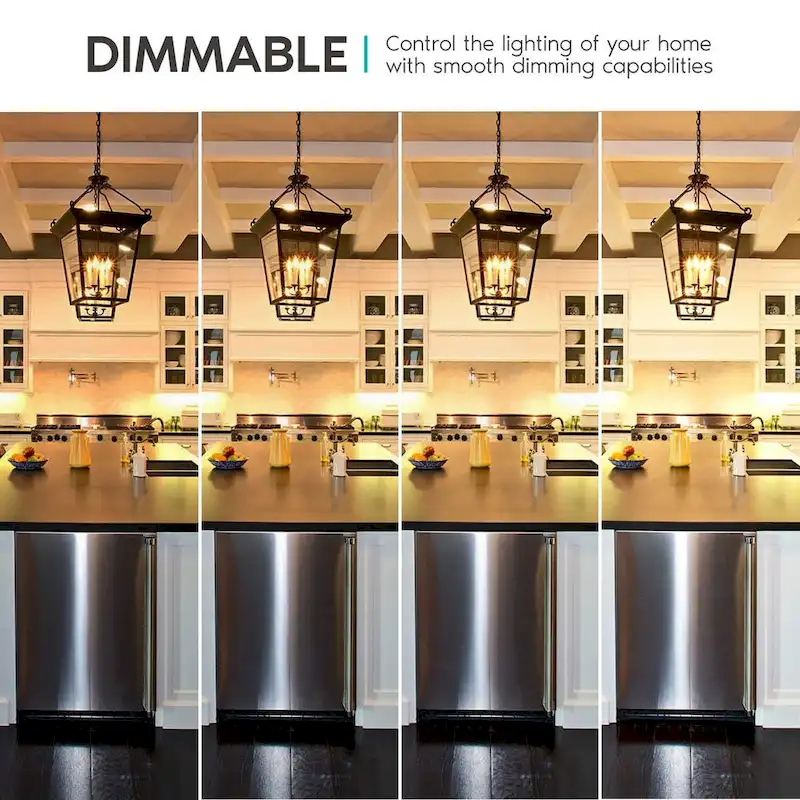 Luxrite 5W Frosted E12 LED Bulb 60W Equivalent, 2700K Warm White, 450 Lumens, Dimmable Candelabra LED Bulbs (6 Pack)