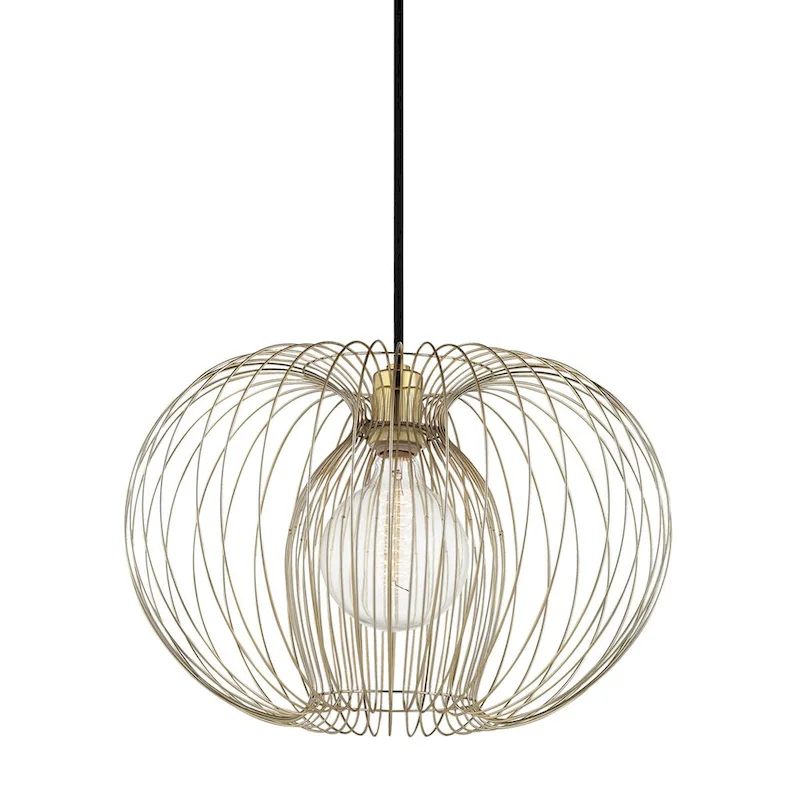 Mitzi by Hudson Valley Jasmine 1-light Polished Brass 17-inch Pendant