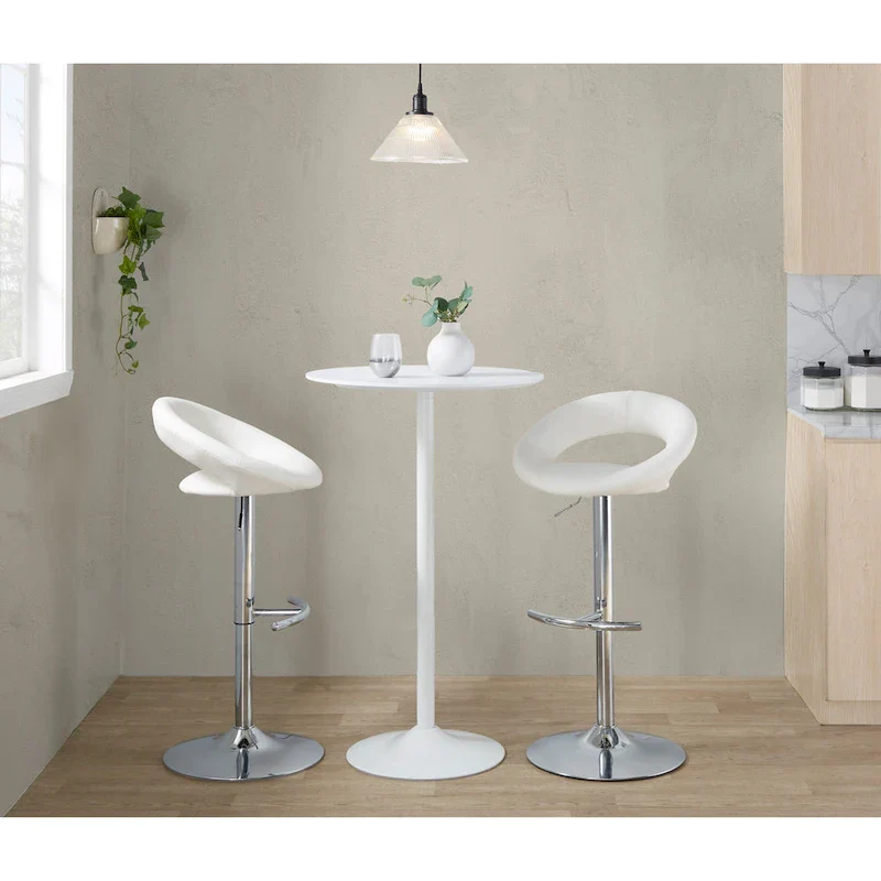 Silver Orchid Stone Adjustable 2 & 3-Height Table (Dining, Counter, or Bar Height)