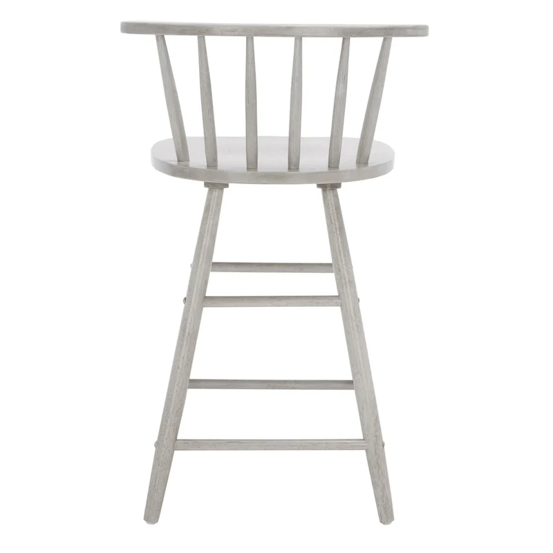 Farmhouse Counter Stool 25-Inch – Rustic-Chic Captain’s Chair Style – Jet Finish