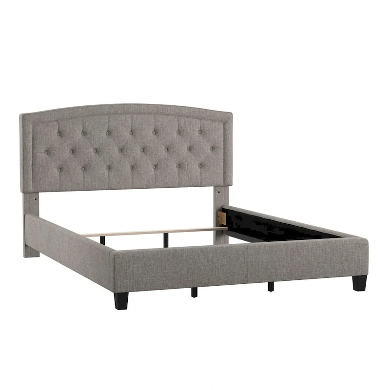 Fontana Adjustable Diamond-tufted Arched Back Bed by