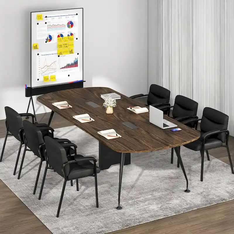 Gymax Set of 10 Waiting Room Chair No Wheels w/ Padded Armrests Guest