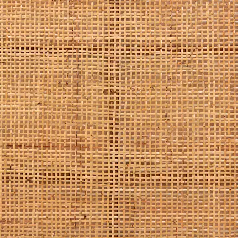 bali & pari Queen Size Caspia Rattan and Mahogany Wood Headboard Light Honey/Red Teak