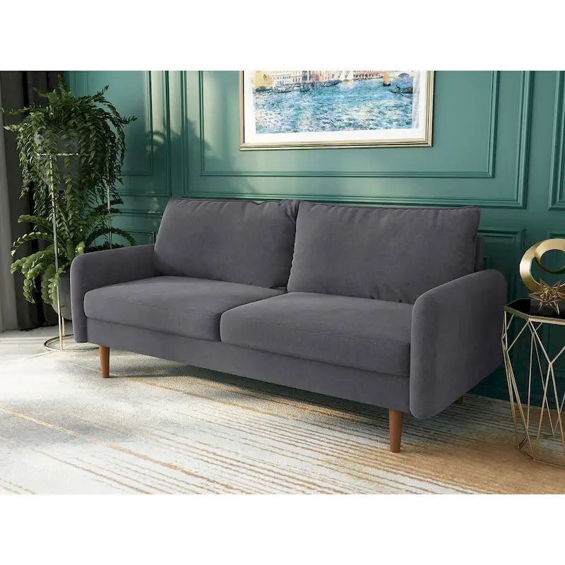 70Velvet Square Arm Sofa