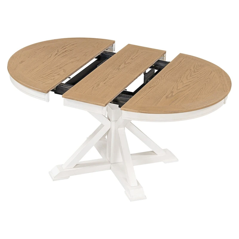 Retro Functional Extendable Dining Table with a 12