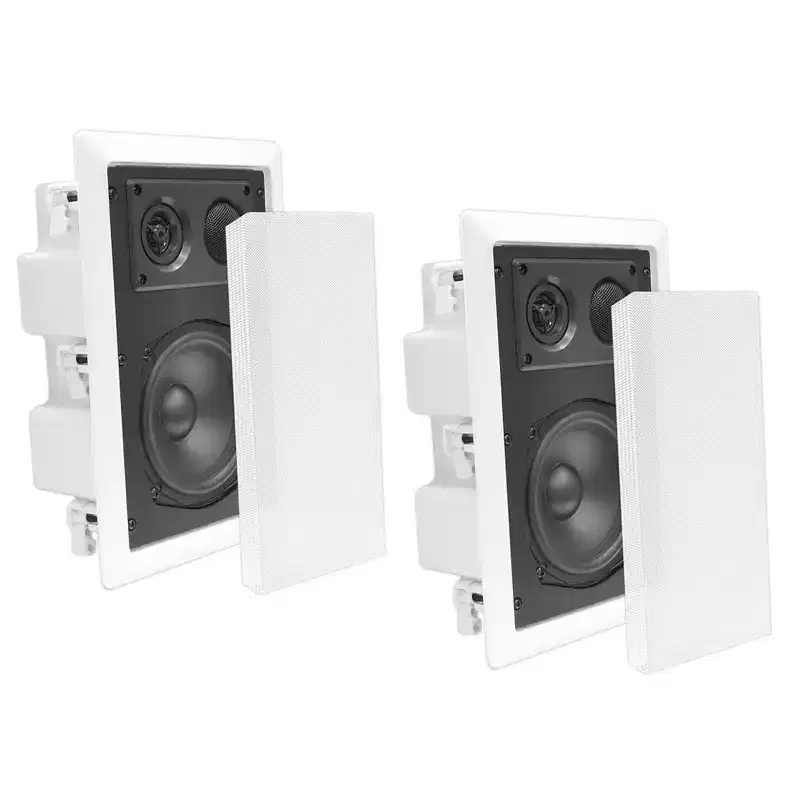 Pyle 5.25'' In-Wall/In-Ceiling Speakers for Home Audio with 2-Way Stereo System, Easy Installation, White Finish