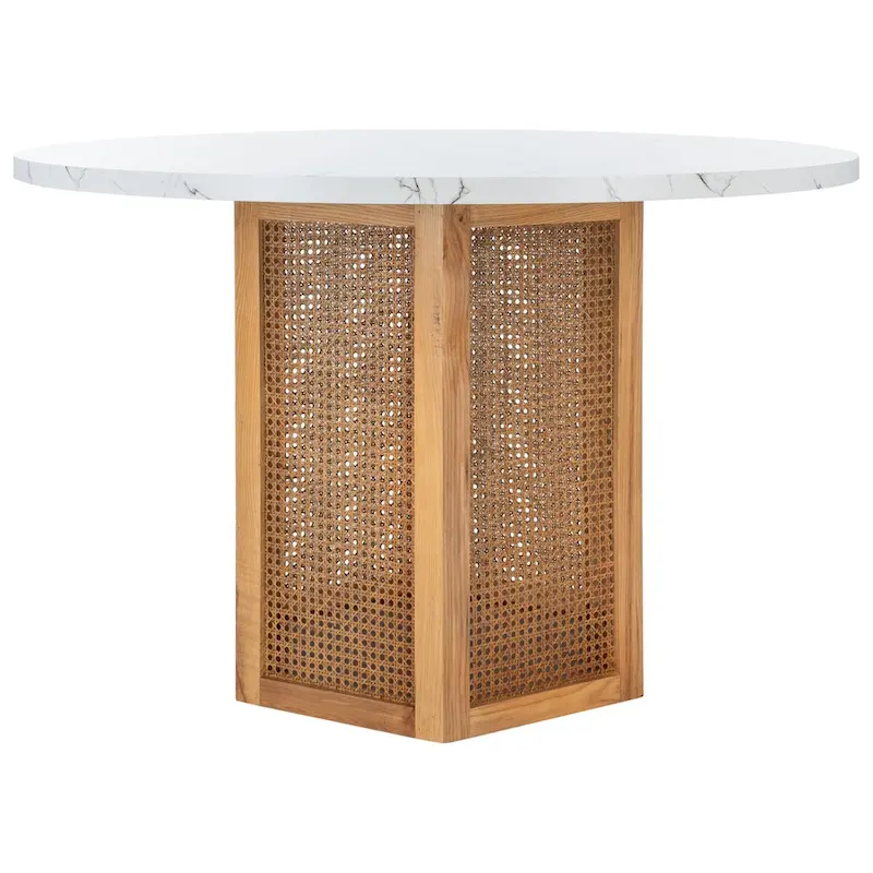 SAFAVIEH Mozell Cane Dining Table - 47.3 W x 47.3 L x 28.8 H - 47Wx47Dx29H
