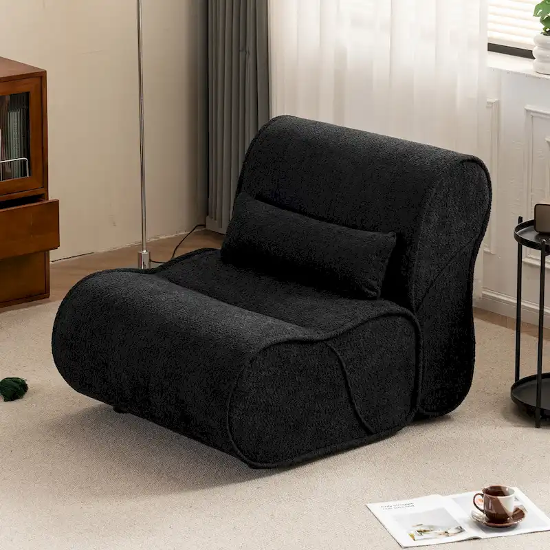 GDFStudio - Amelia Timeless Fabric Recliner with Ergonomic Design and Matching Pillows