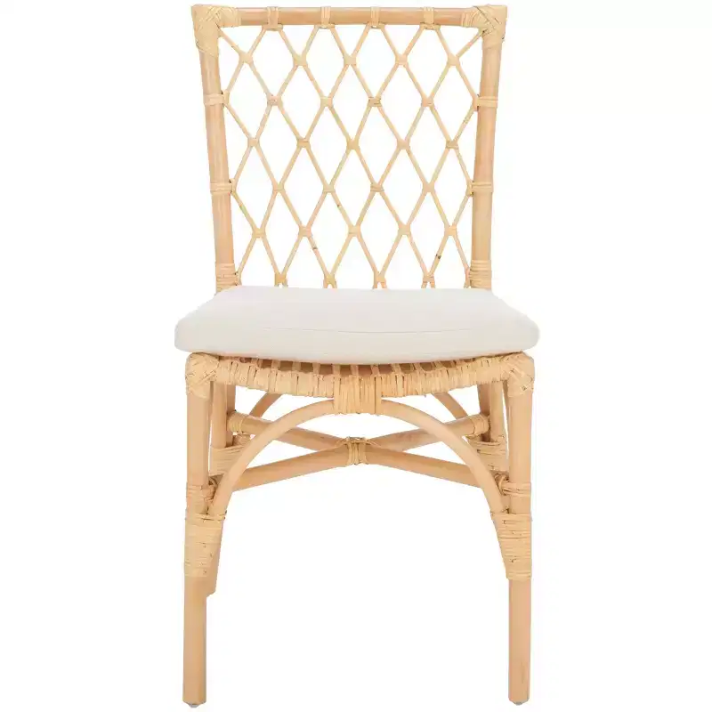 Austri Dining Chair - Set of 2 - DCH6503 - White/Natural - Safavieh
