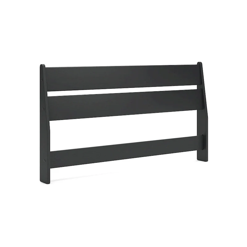 Black Matte Panel Headboard with 2 Nightstands – Full/Queen, 1-Bed Set