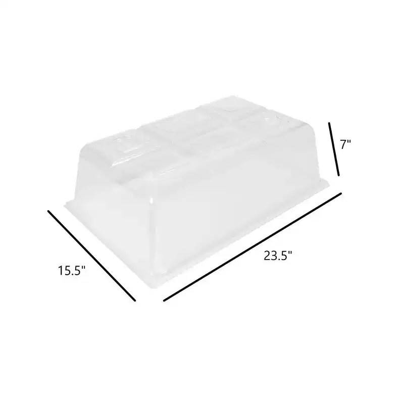 SUNPACK Sundome Plastic Multi-Vented Humidity Dome, Clear, 7in