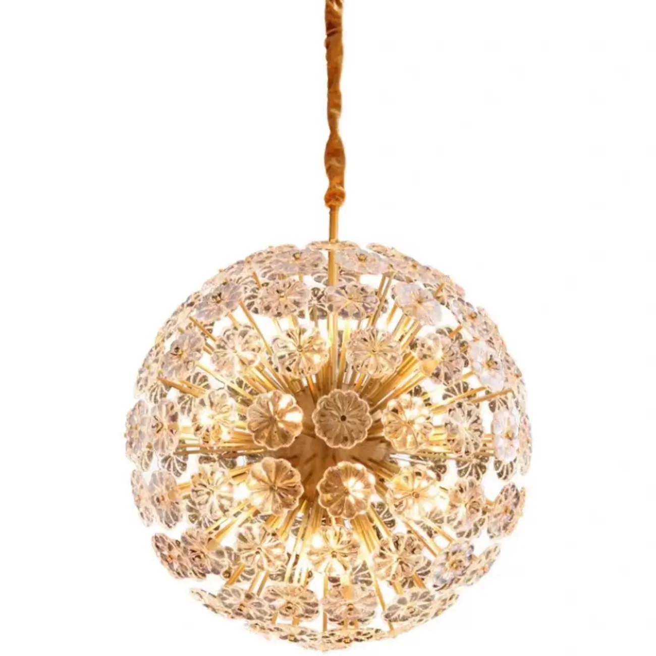 Modern Crystal Globe Chandelier with Ambient Light