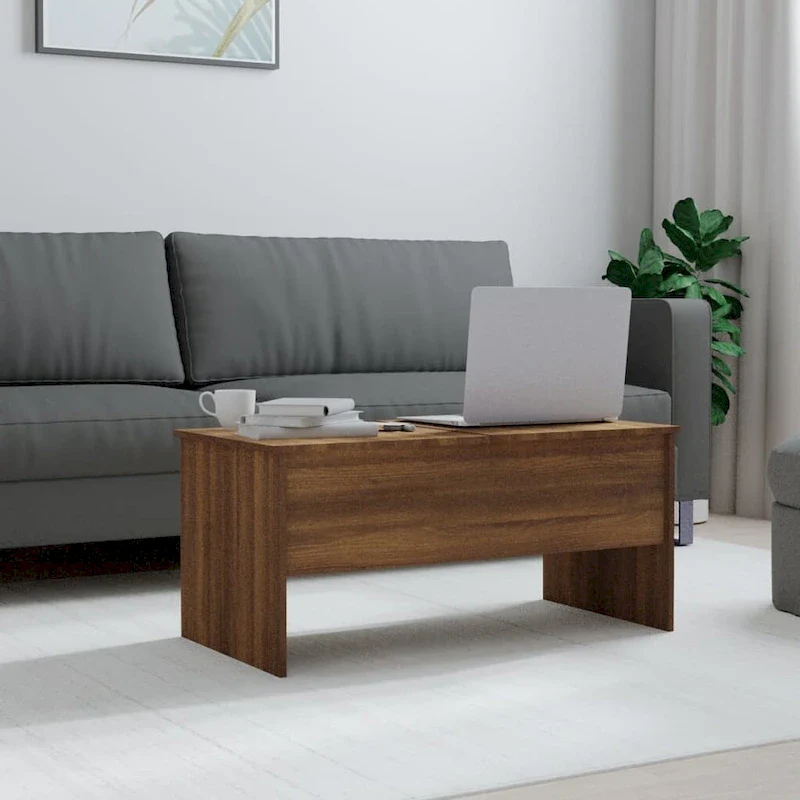 vidaXL Coffee Table Lift Top End Table Accent Side Sofa Table Engineered Wood - 40.2 x 19.9 x 18.3