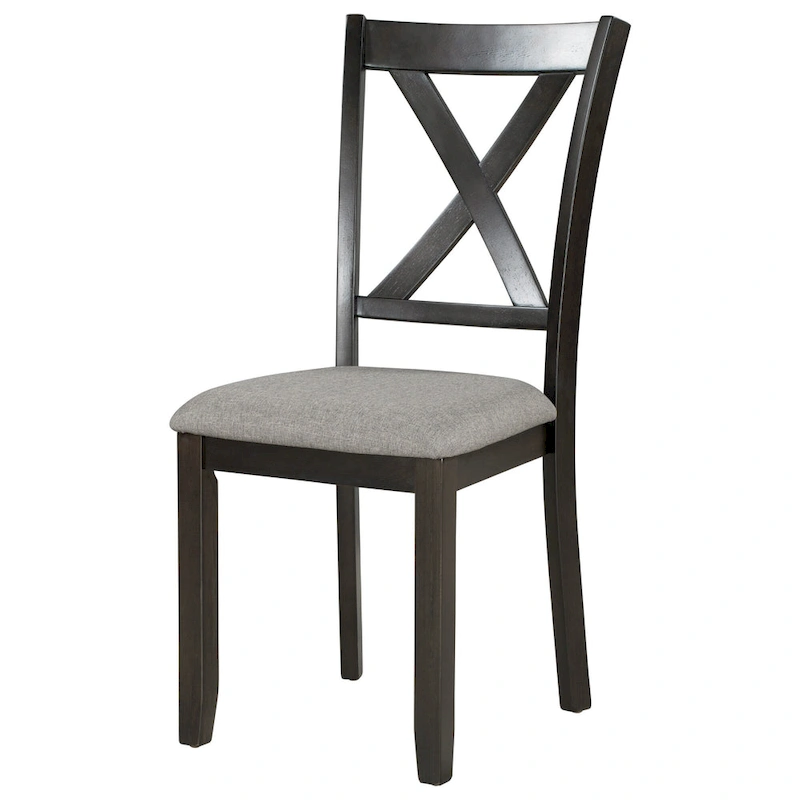 Nestfair 6-Piece Dining Table Set with 4 Fabric Chairs and Bench