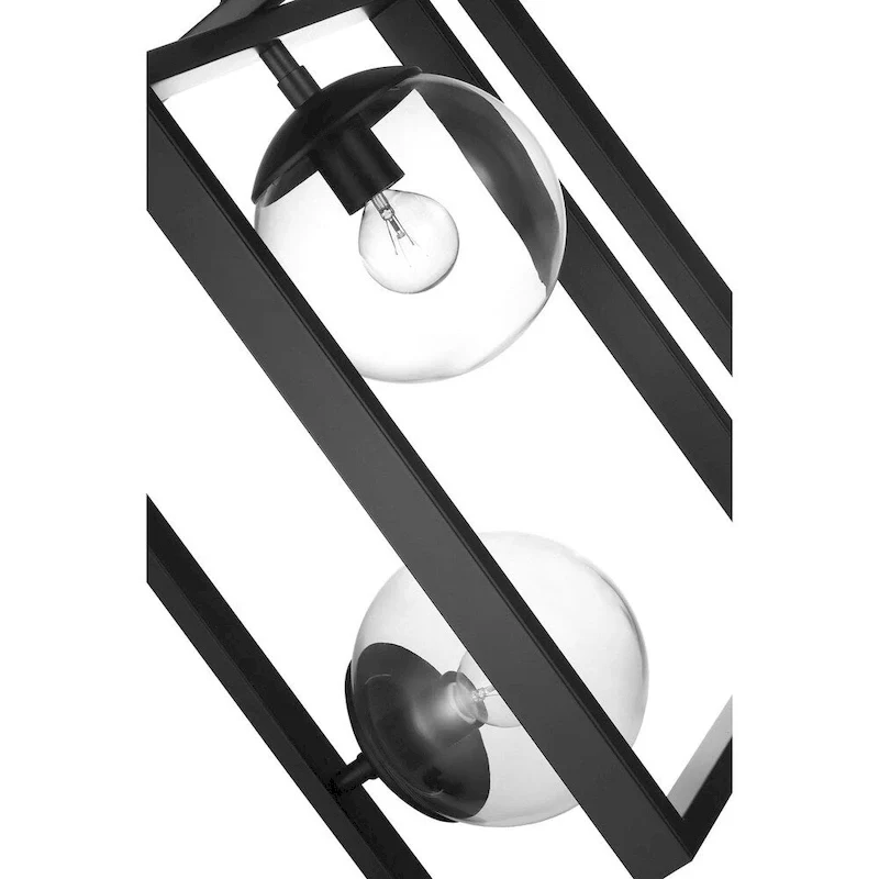 Atwell Collection Black Two-Light Pendant - 23.620  x 16.340  x 16.340