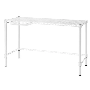 White / Black Carbon Steel Standard Desk – For 1 Person