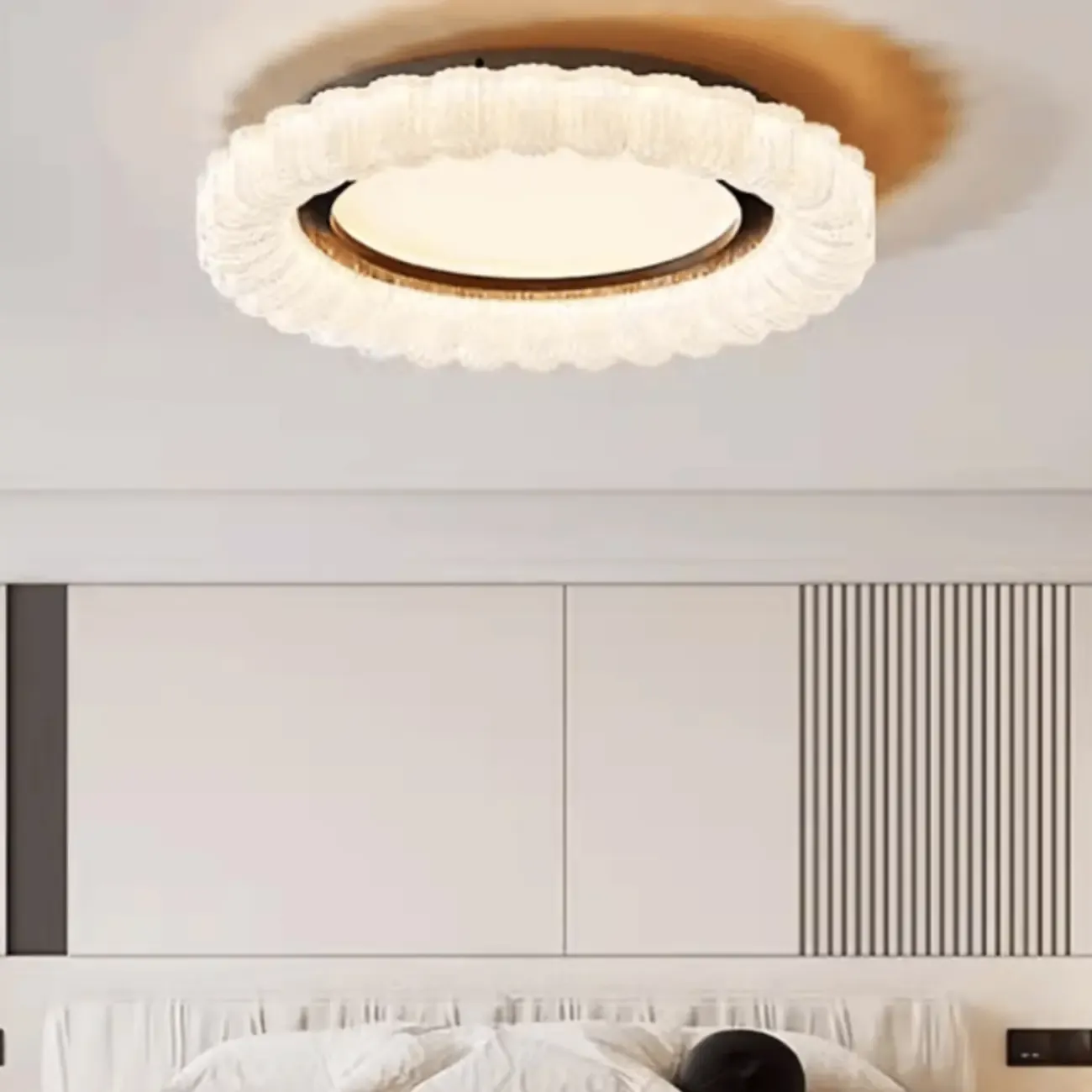 Dimmable Circular LED Flush Ceiling Light for Living Room