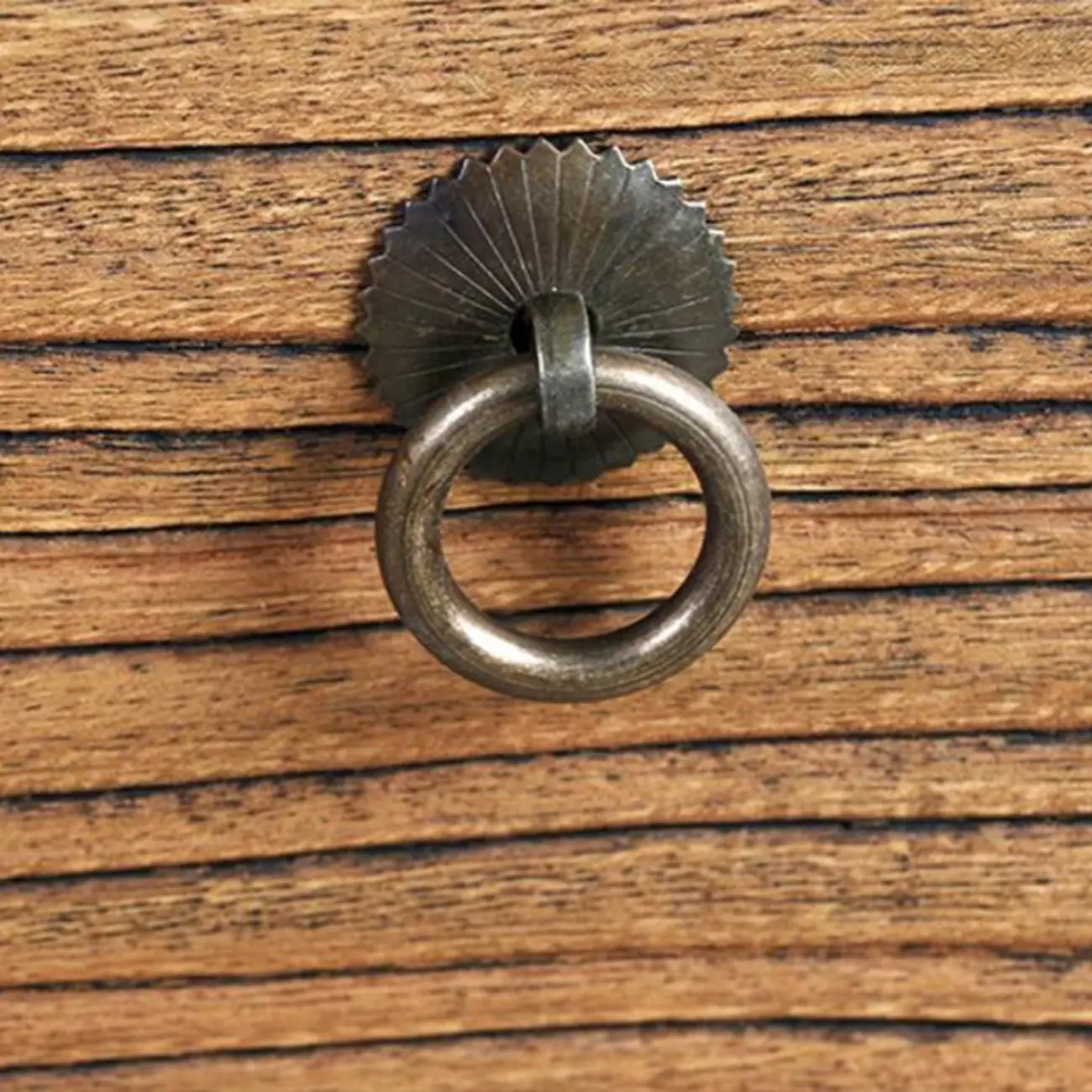 Traditional Brown Wood Console Dresser Metal Handles