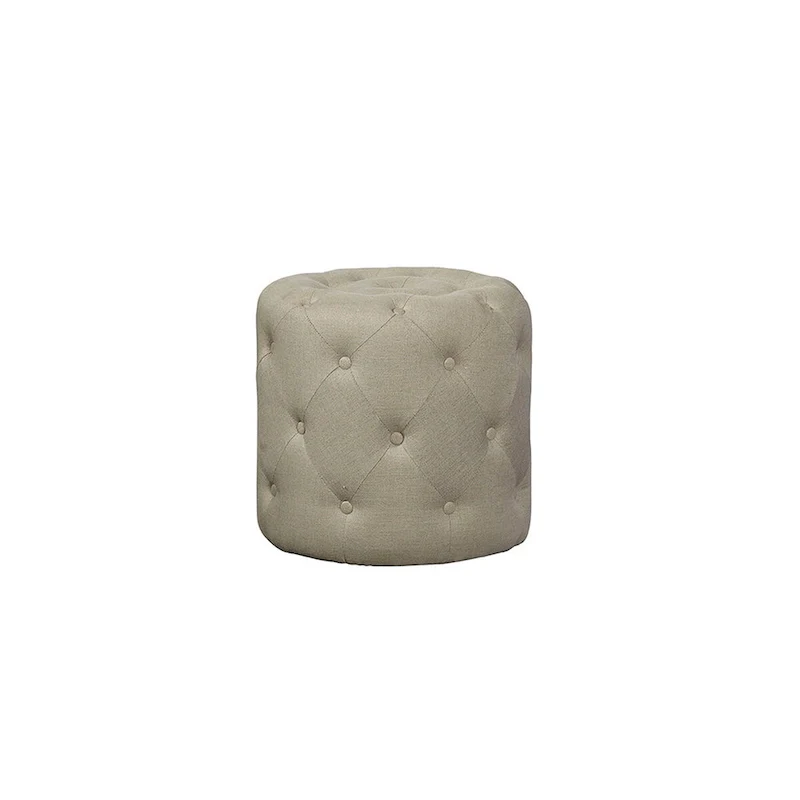 Fleetwood Tufted Linen Foot Stool