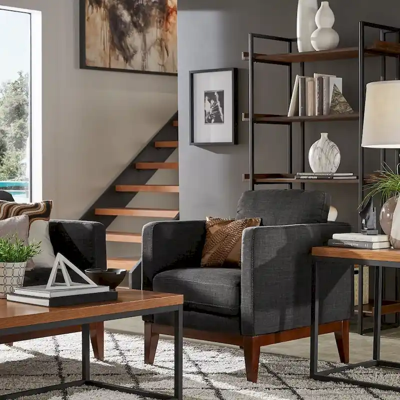 Vail Linen Upholstered Accent Chair by iNSPIRE Q Modern