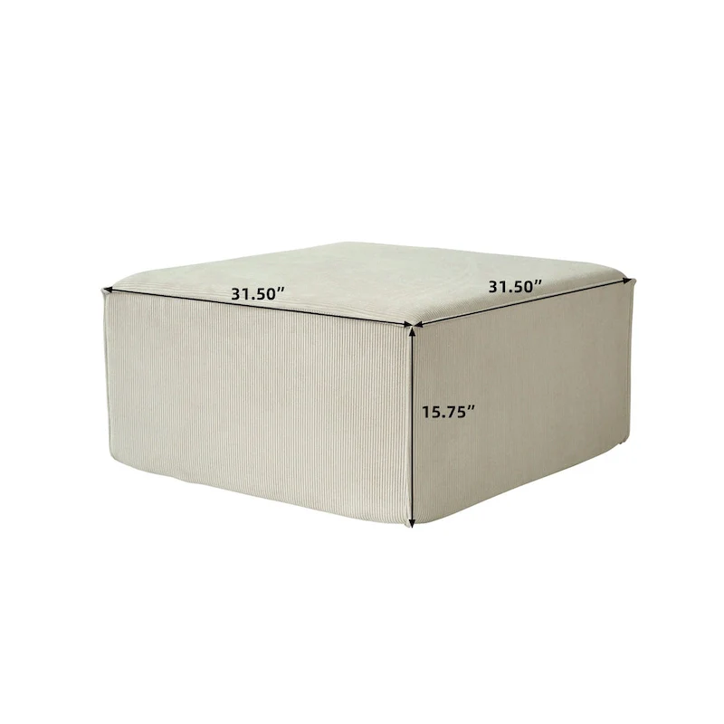 Modern Modular Sectional Sofa with 3 Pillows, Convertible Living Room Couch with Ottomans