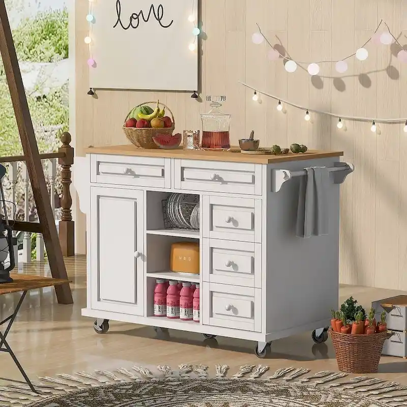 53 Rolling Mobile Island Kitchen Island Cart