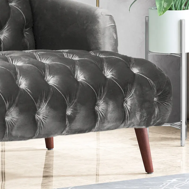 Adelia Modern Glam Tufted Velvet Sofa by Christopher Knight Home