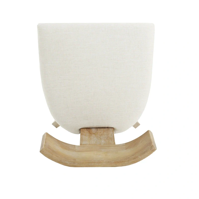 Fescue Fabric and Rubberwood Slat Back Upholstered Dining Chair