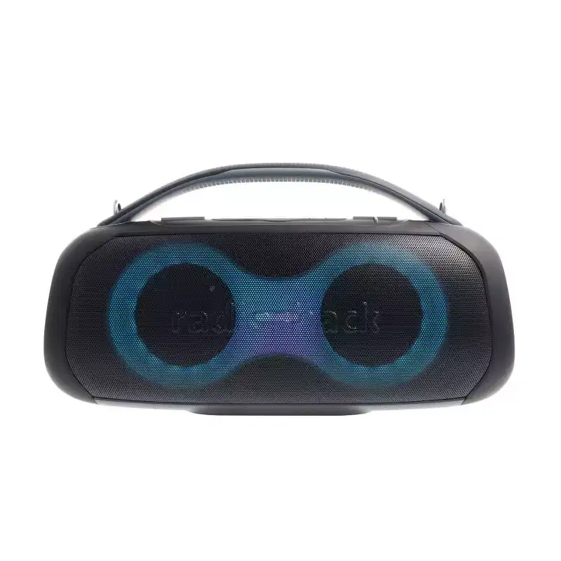 RadioShack Portable Bluetooth Speaker 20W IPX5 Black and Grey With RGB Lights And Handle with TWS For Pairing