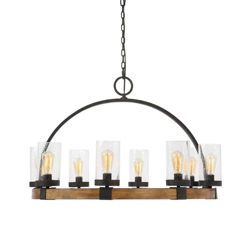 Uttermost Atwood Weathered Bronze 8-light Pendant