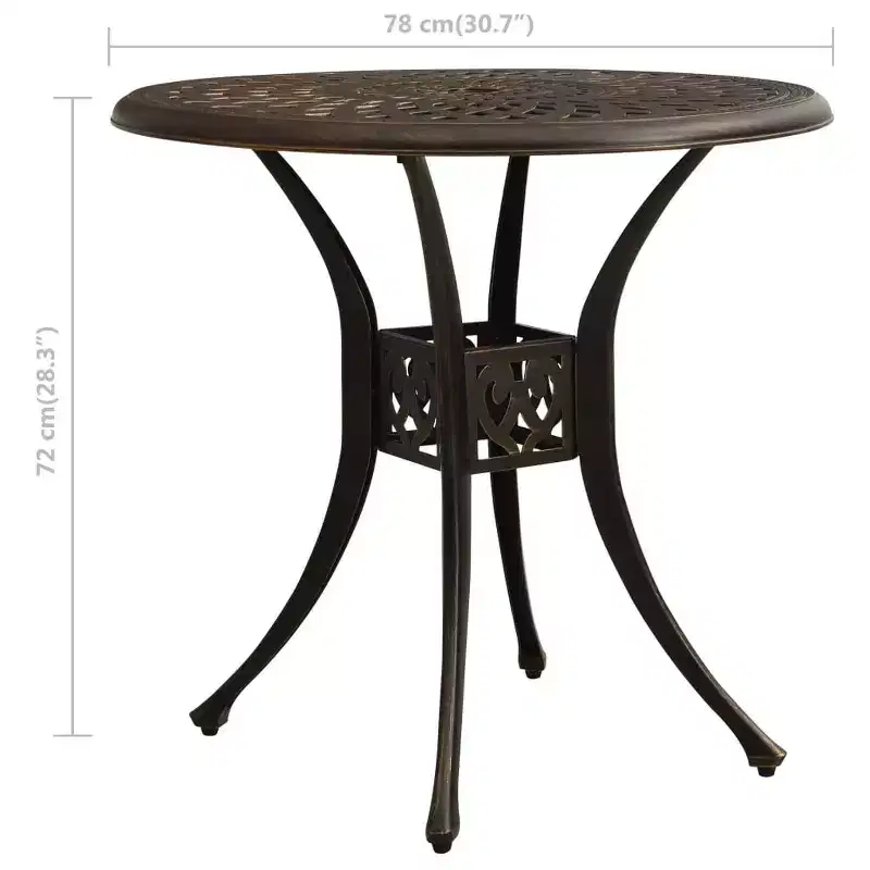vidaXL Bistro Set Cast Aluminum Durable Bistro Set Round