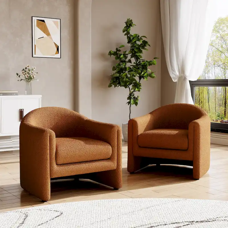 Modern 32.3 wide Upholstered Accent Chairs Set of 2