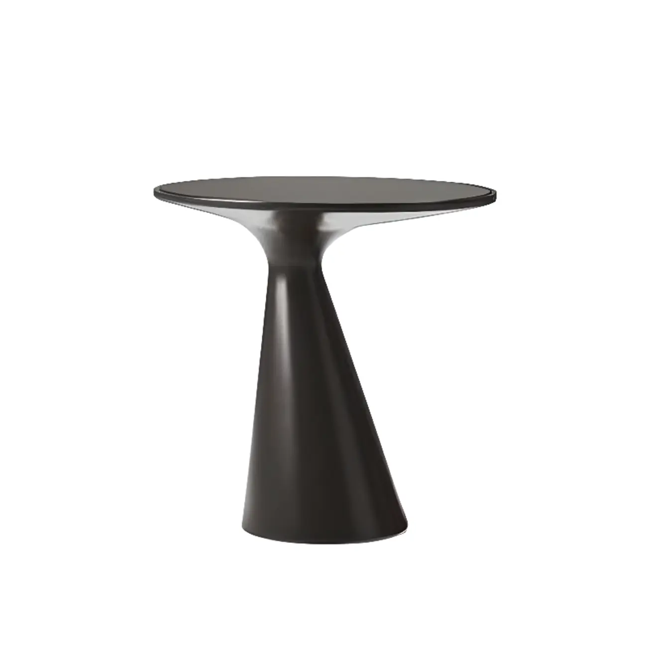 Modern Round Metal and Glass Side Table for Living Room