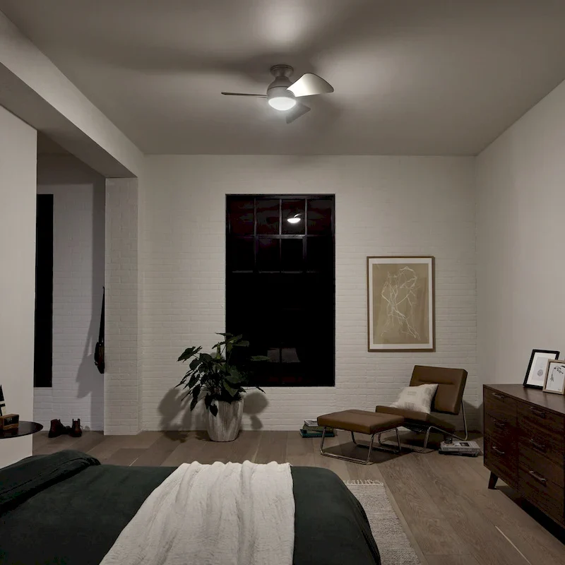 Kichler Lighting Sola Collection 34-inch Brushed Nickel LED Ceiling Fan