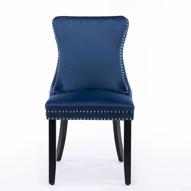 A&A Furniture Upholstered Wing-Back Dining Chair