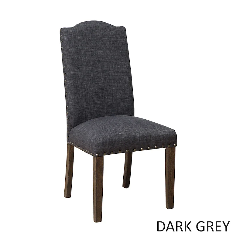 Kerg Rustic Flax Fabric Side Chairs (Set of 2)