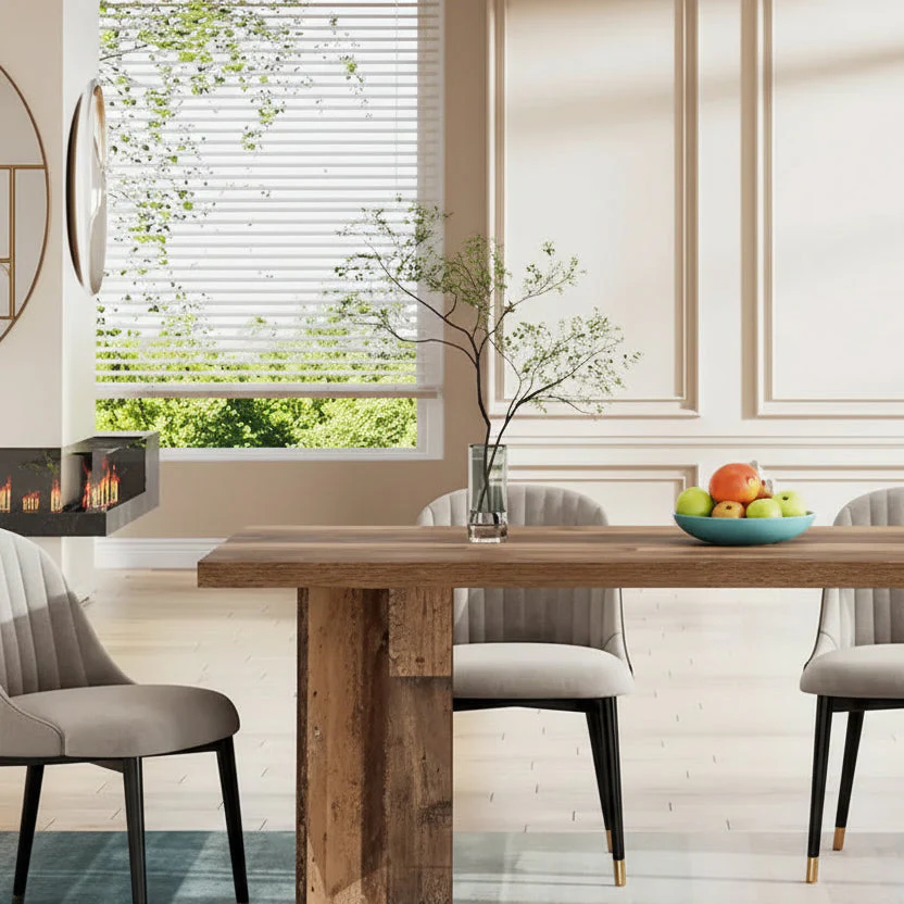 63 Inches Long Kitchen Dinner Table for Dining Room