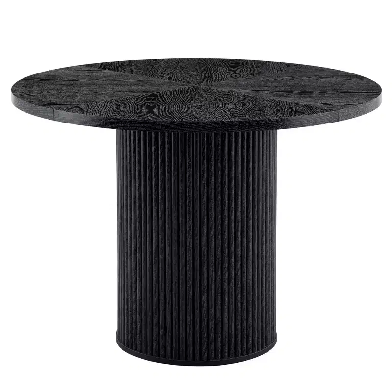 GDFStudio Myrna 42 Wooden Round Pedestal Dining Table