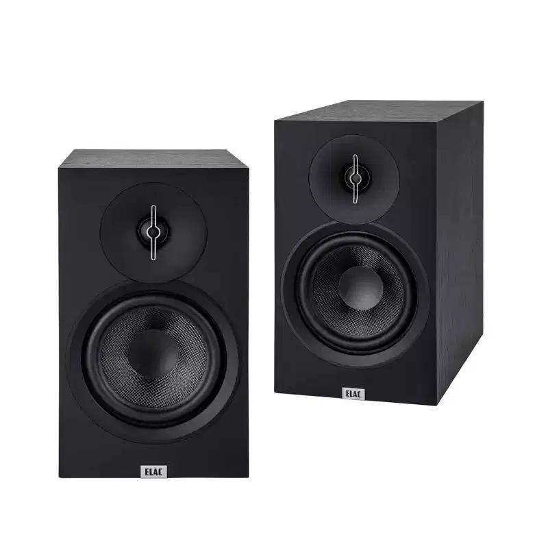 ELAC LS10-B SPEAKER STANDS And DB63-BK BLACK BOOKSHELVES