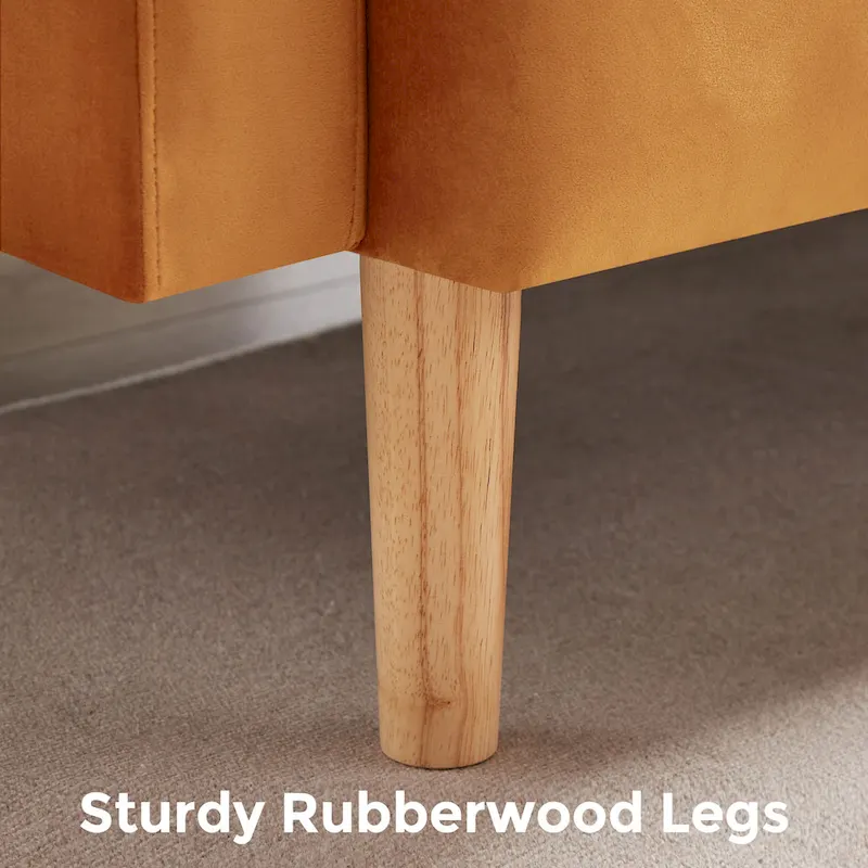 79.52W Modern Velvet Convertible Sofa