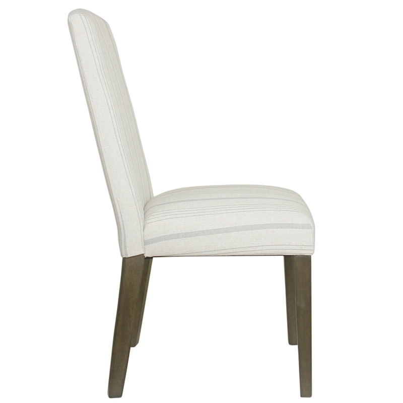 HomePop Classic Parsons Dining Chair - Dove Grey Stripe (Set of 2)