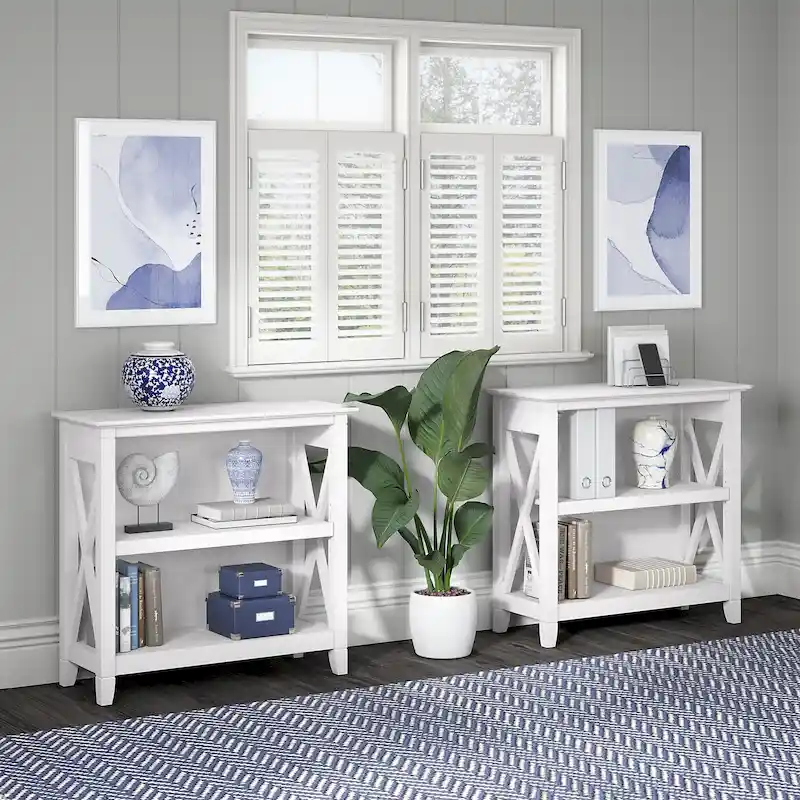 Key West Small 2 Shelf Bookcase by Bush Furniture