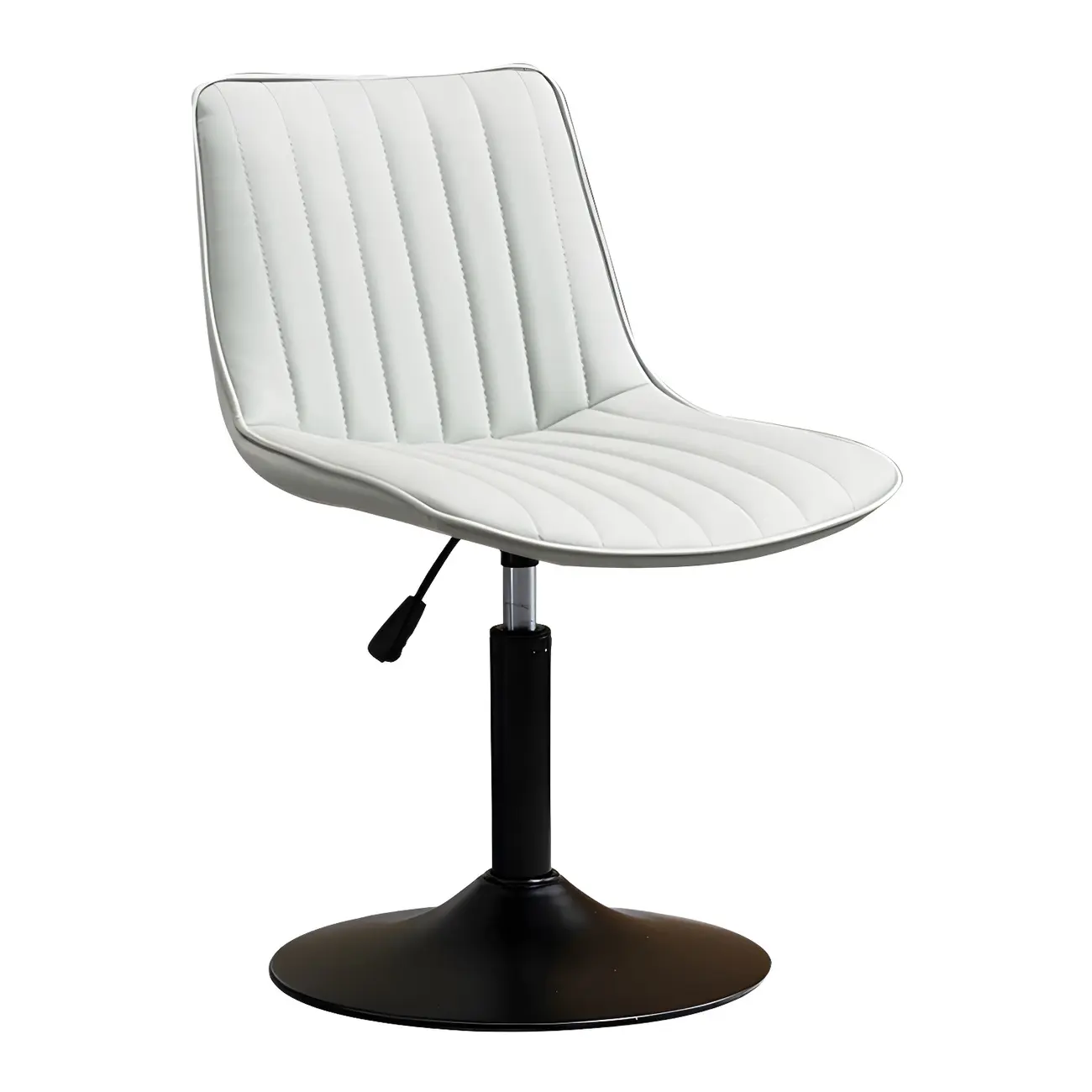 Adjustable Swivel Leather Bucket Bar Stools With Backs For Home Bar