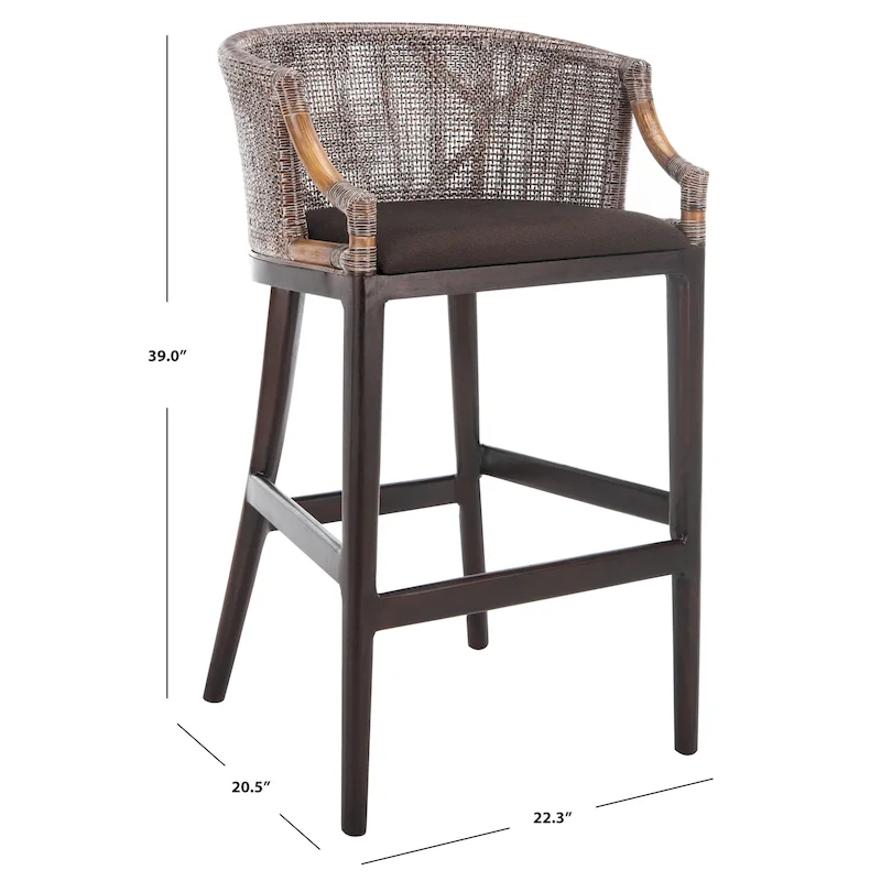 Rattan 30-inch Bar Stool - 22.3