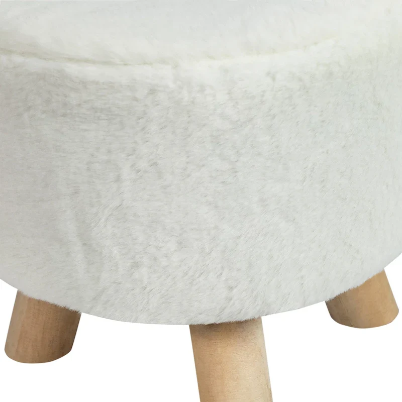 Adeco Foot Rest Ottoman Pet Stool