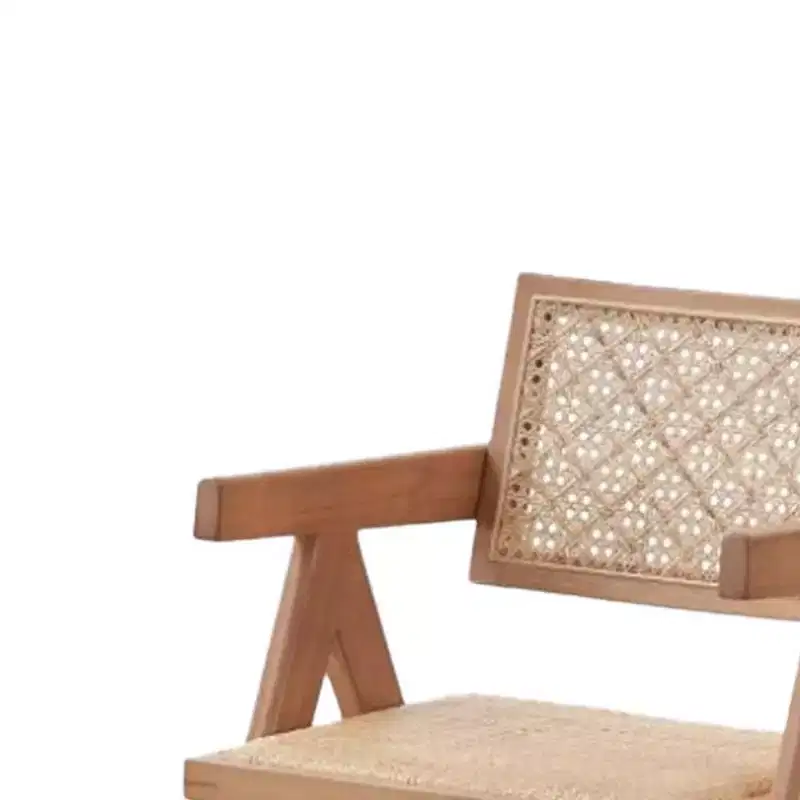 Acme Furniture 20" Valentina Dining Chair Rattan and Natural Finish : Set of 2, Upholstered Leather, No Assembly Required