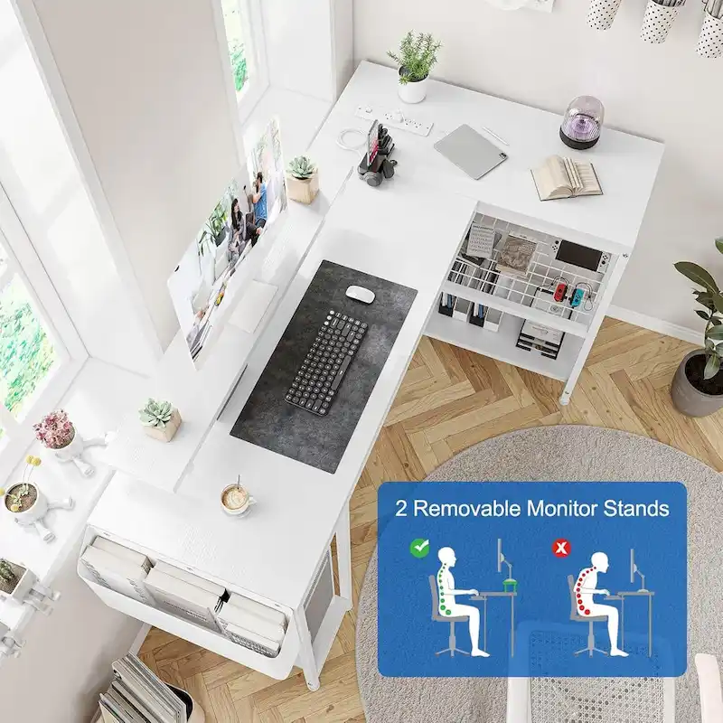 Small Gaming Desk with Power Outlets